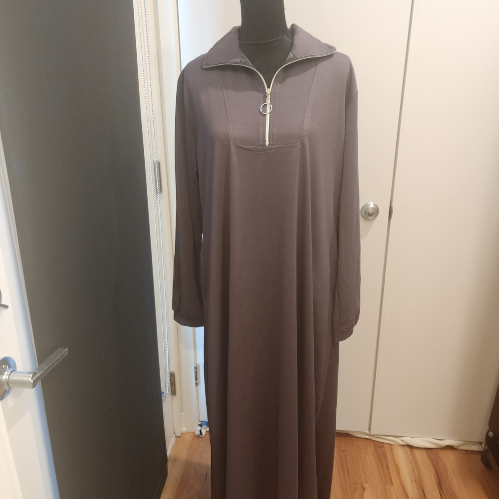 Gray Long Sleeve Dress